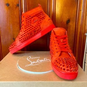 Christian Louboutin Louis Spike Poppy Metallic EU 42.5 US 9.5-10